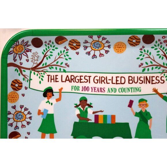 GSA Girl Scouts Cookie Tray Melamine Plastic 100 years Little Brownie 15" x 11" - Picture 2 of 7